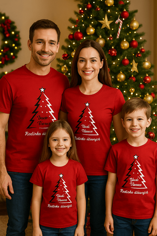 vianočné rodinné tričká Rodinka úžasných mk